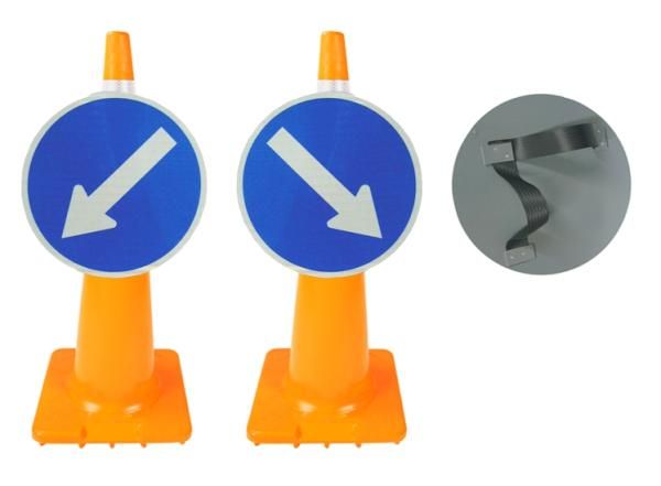 Picture of SIGN ROAD ARROW ROUND SIGN WITH CONE LOOP 400mm